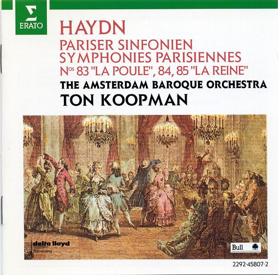 Joseph Haydn - The Amsterdam Baroque Orchestra, Ton Koopman : Pariser Sinfonien = Symphonies Parisiennes Nos. 83 "La Poule", 84, 85 "La Reine" (CD)