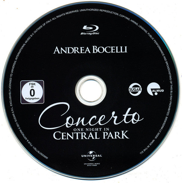 Andrea Bocelli : Concerto: One Night In Central Park (Blu-ray, Multichannel)