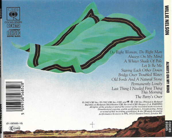 Willie Nelson : Always On My Mind (CD, Album, RE)