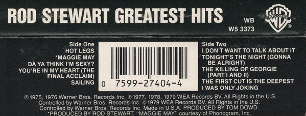 Rod Stewart : Greatest Hits (Cass, Comp)