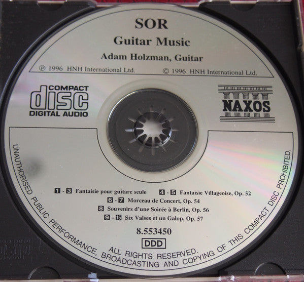 Fernando Sor - Adam Holzman (2) : Morceau De Concert • Six Valses Et Un Galop • Souvenirs D'une Soirée À Berlin • Fantaisie Villageoise (CD, Album)