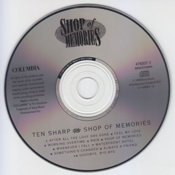 Ten Sharp : Shop Of Memories (CD, Album)