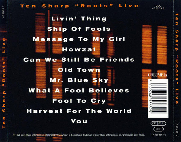 Ten Sharp : "Roots" Live (CD, Album)