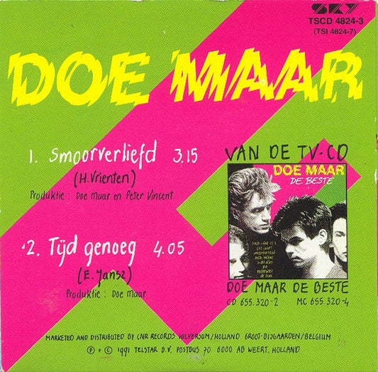 Doe Maar : Smoorverliefd (CD, Single)