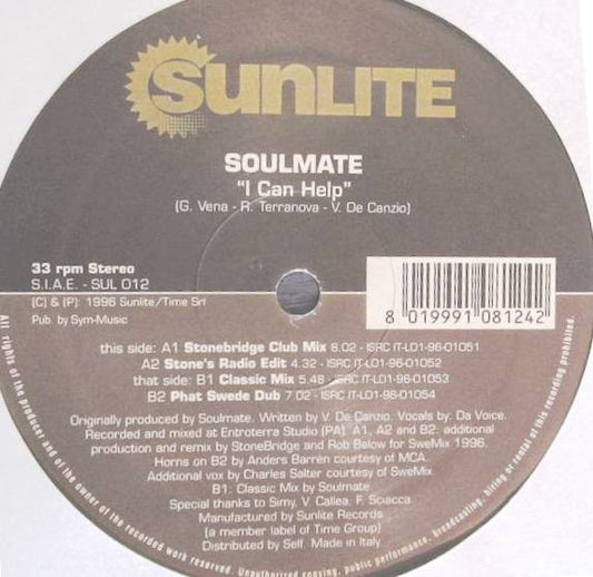 Soulmate (3) : I Can Help (12")