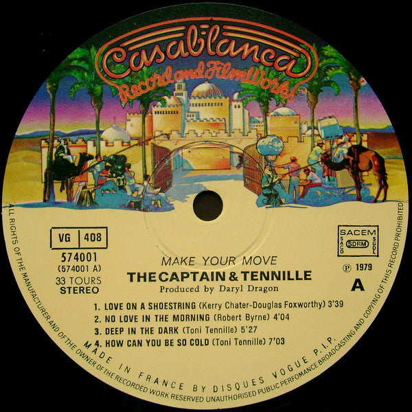 Captain And Tennille : Make Your Move (LP, Album)