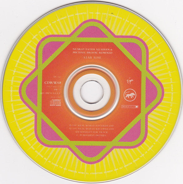 Nusrat Fateh Ali Khan & Michael Brook : Nusrat Fateh Ali Khan & Michael Brook: Remixed - Star Rise (CD, Album)