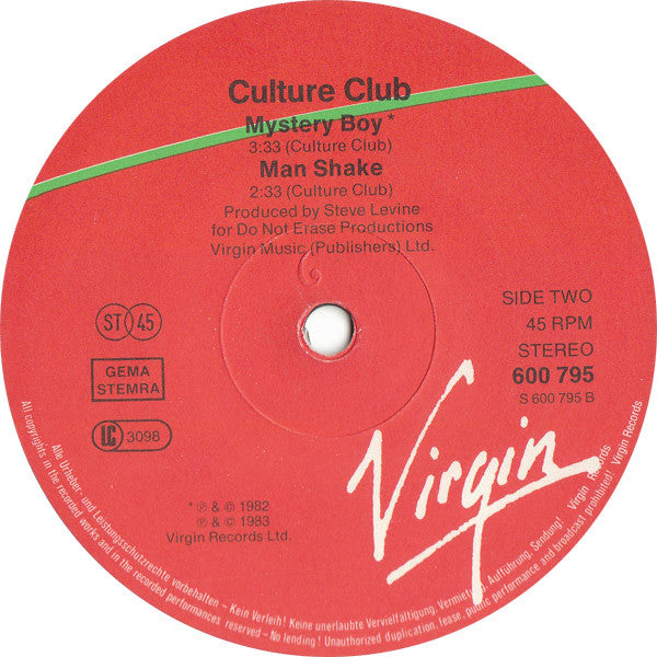 Culture Club : Church Of The Poison Mind (12")