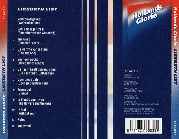 Liesbeth List : Liesbeth List (CD, Album)