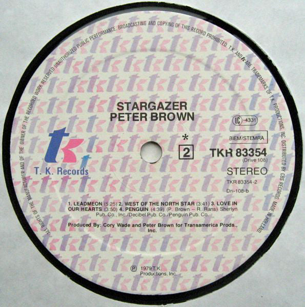 Peter Brown (2) : Stargazer (LP, Album)