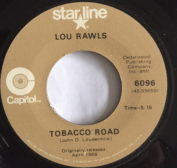 Lou Rawls : Tobacco Road (7", Single)