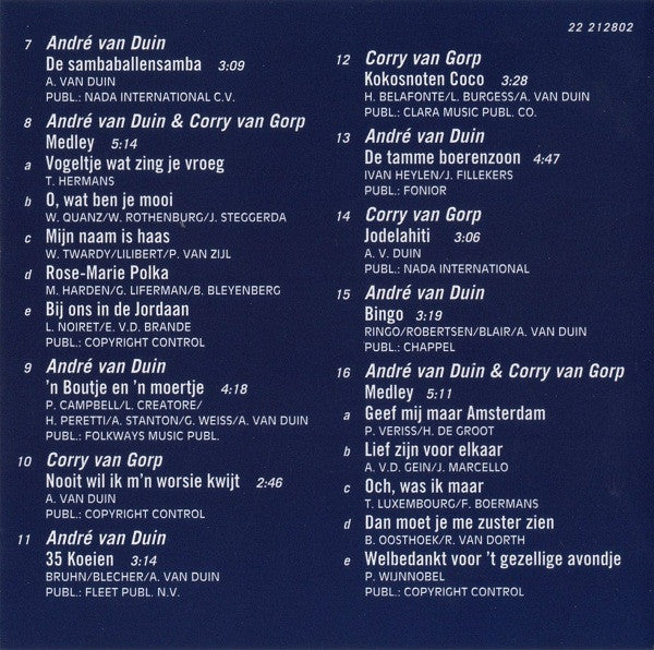 André van Duin & Corrie van Gorp : André van Duin & Corry van Gorp (CD, Comp)