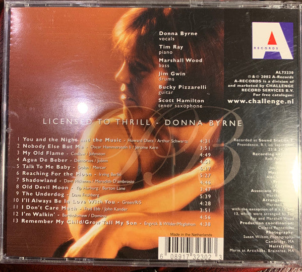 Donna Byrne : Licensed To Thrill (CD)