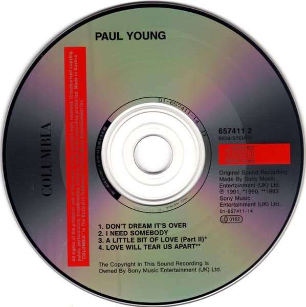 Paul Young : Don't Dream It's Over (CD, Maxi)