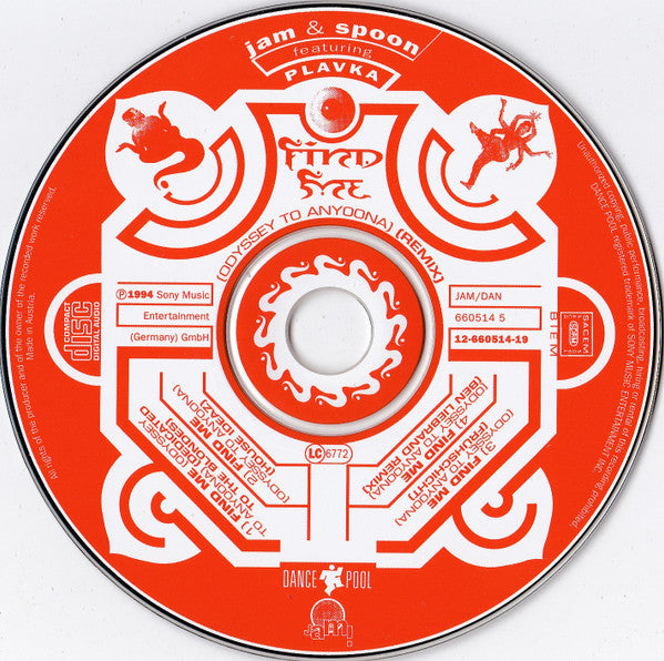 Jam & Spoon Featuring Plavka : Find Me (Odyssey To Anyoona) (Remix) (CD, Maxi)