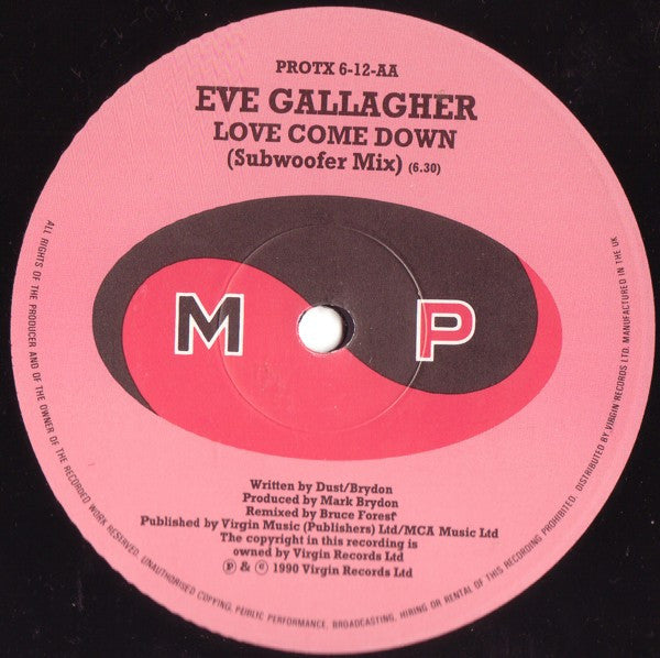 Eve Gallagher : Love Come Down (Remix) (12", Single)