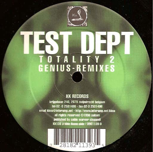 Test Dept. : Totality 2 - Genius Remixes (12")