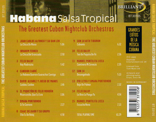 Various : Habana Salsa Tropical - The Greatest Cuban Nightclub Orchestras (CD, Comp)