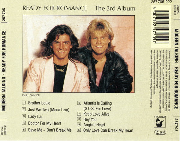 Modern Talking : Ready For Romance (The 3rd Album) (CD, Album)