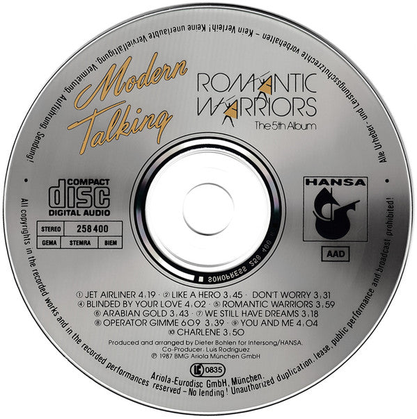 Modern Talking : Romantic Warriors - The 5th Album (CD, Album)