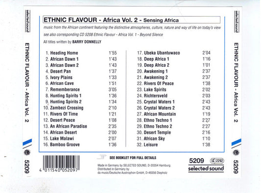 Barry Donnelly (2) : Ethnic Flavour - Africa Vol. 2 - Sensing Africa (CD, Album)