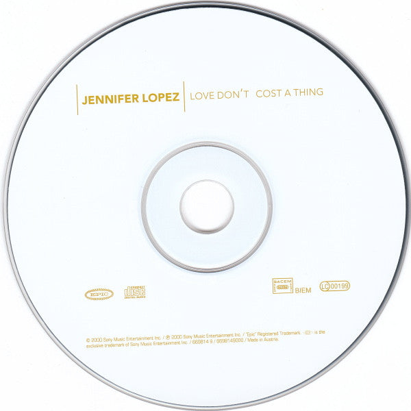 Jennifer Lopez : Love Don't Cost A Thing (CD, Single, Car)
