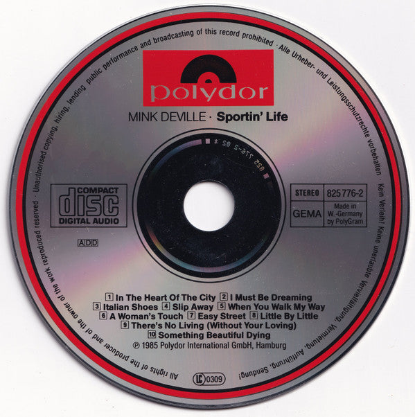 Mink DeVille : Sportin' Life (CD, Album, RE)