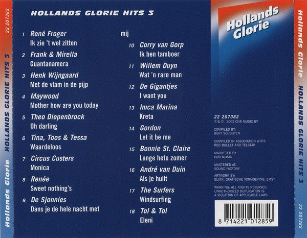 Various : Hollands Glorie Hits 3 (CD, Comp)