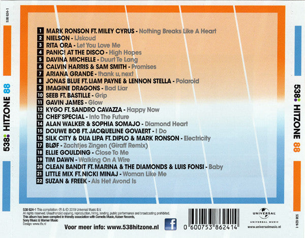 Various : 538 - Hitzone 88 (CD, Comp)