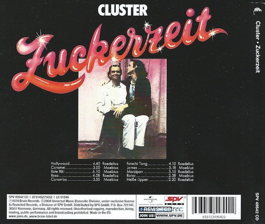 Cluster : Zuckerzeit (CD, Album, RE, RM, RP, Dig)