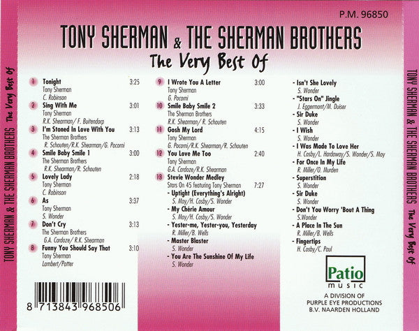 Tony Sherman & The Sherman Brothers (2) : The Very Best Of (CD, Comp)