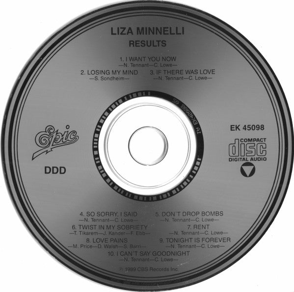 Liza Minnelli : Results (CD, Album)
