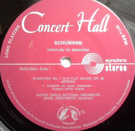 Robert Schumann : Symphonie Nr. 1 "Frühlings-Symphonie" / Genoveva (Ouvertüre) (LP)