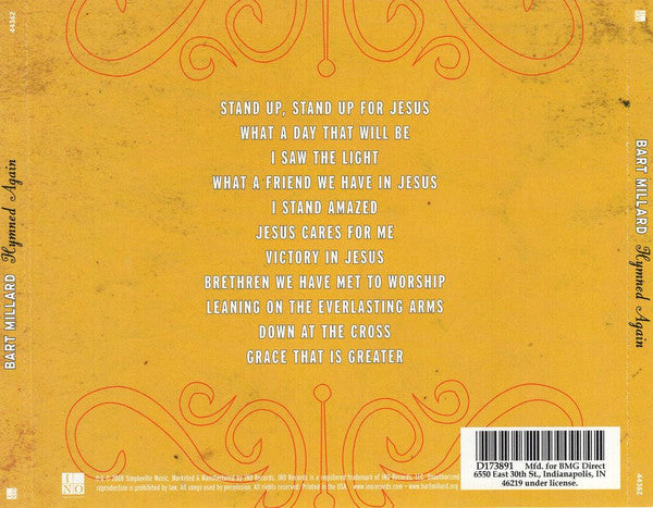 Bart Millard : Hymned Again (CD, Album, Club)