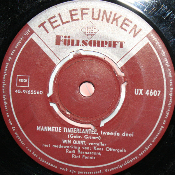 Wim Quint : Mannetje Tinterlantee (7", EP, Mono)