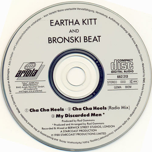 Eartha Kitt And Bronski Beat : Cha Cha Heels (CD, Maxi)