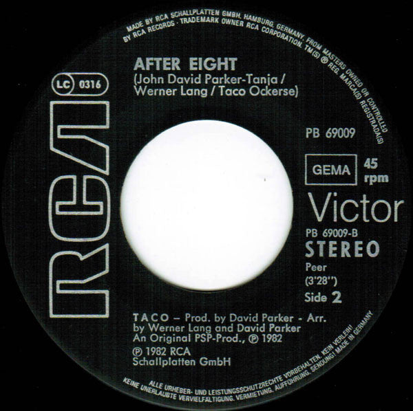 Taco : Singin' In The Rain (7", Single)