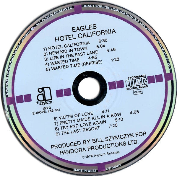 Eagles : Hotel California (CD, Album, RE, Tar)