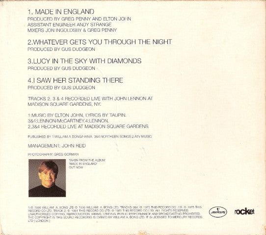 Elton John : Made In England (CD, Single, Ltd, Dig)
