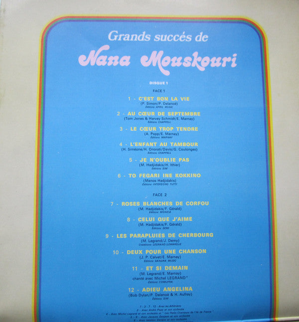 Nana Mouskouri : Grands Succés De Nana Mouskouri -"C'est Bon La Vie" (2xLP, Comp, Gat)