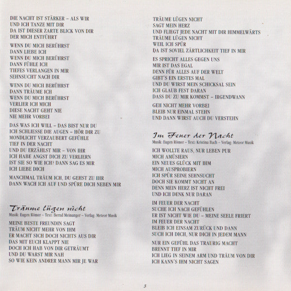 Andrea Berg : Träume Lügen Nicht (CD, Album)