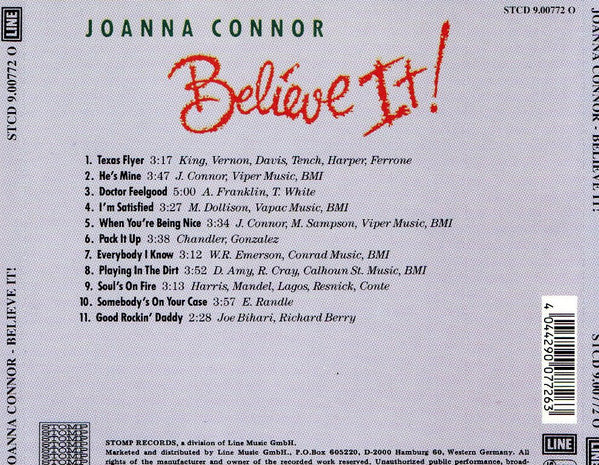Joanna Connor : Believe It! (CD, Album)