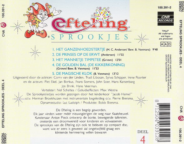 Various : Efteling Sprookjes Deel 4 (CD)