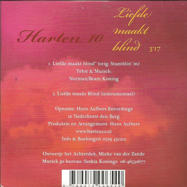 Harten 10 : Liefde Maakt Blind (CD, Single)