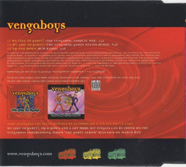 Vengaboys : We Like To Party! (The Vengabus) (CD, Single, CD2)