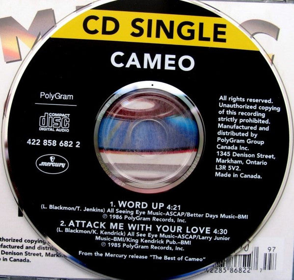 Cameo : Word Up / Attack Me With Your Love (CD, Single)