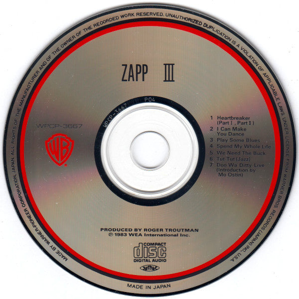 Zapp : Zapp III (CD, Album, RE)