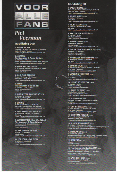 Piet Veerman : Voor Alle Fans (CD, Comp + DVD, Comp)