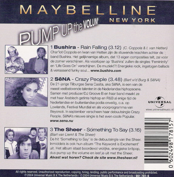 Various : Maybelline New York - Pump Up The Volum' (CD, Single)