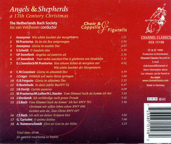 De Nederlandse Bachvereniging, Cappella Figuralis, Jos Van Veldhoven : Angels & Shepherds: A 17th Century Christmas (CD, Album)